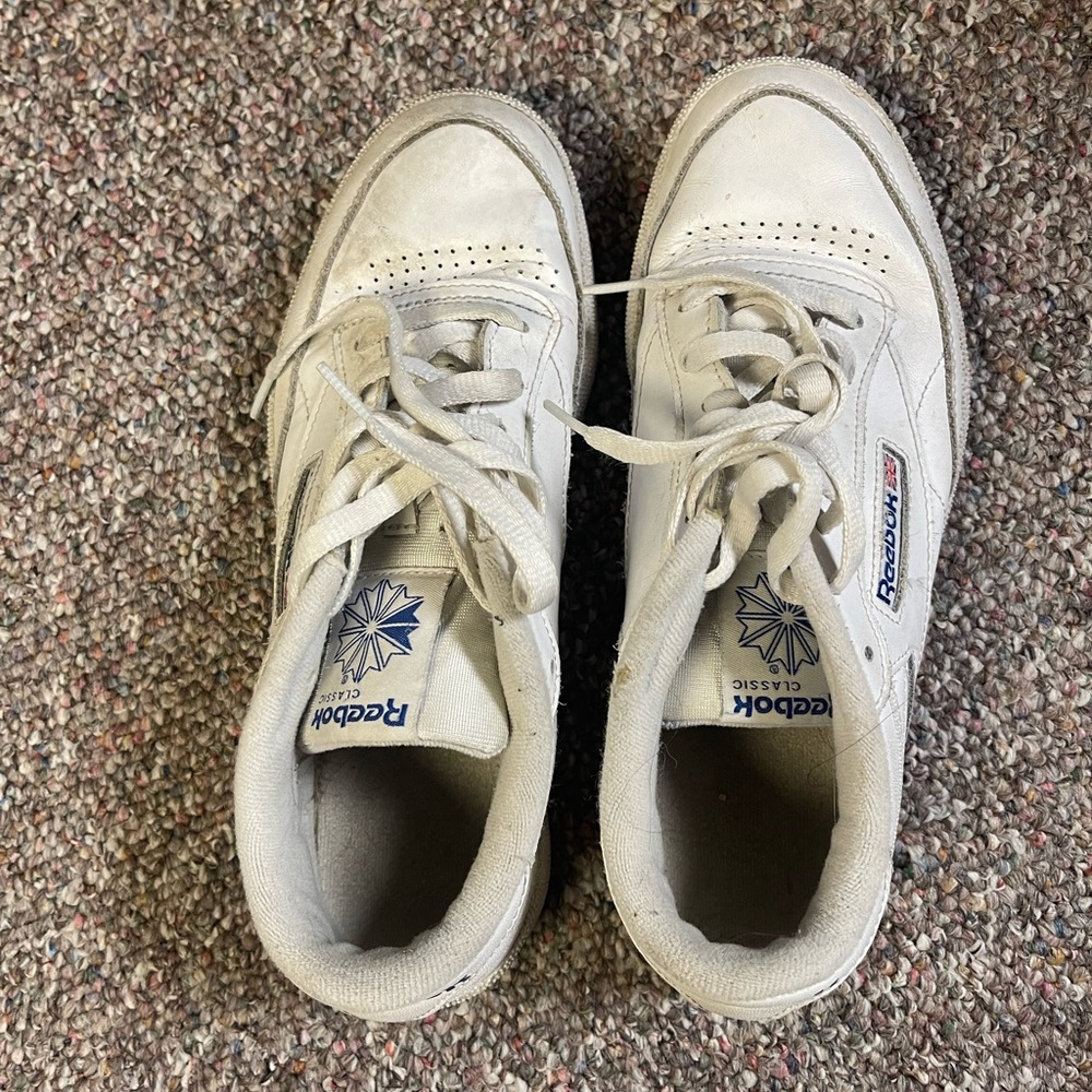 Reebok club c white sneakers